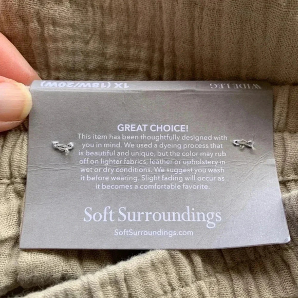 Soft Surroundings Gauze Wide Leg Pants - Picture 7 of 10